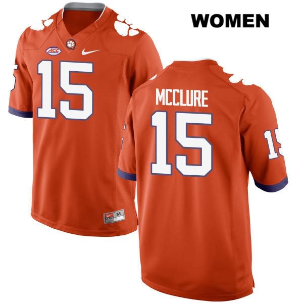 Women's Clemson Tigers #15 Patrick McClure Stitched Orange Authentic Style 2 Nike NCAA College Football Jersey OPV4746JB